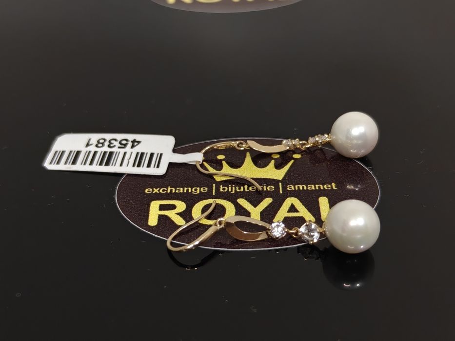 Bijuteria Royal: Cercei aur nou 14k/2.35 gr
