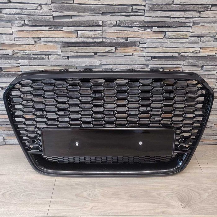 Grila Bara Fata Audi A6 C7 4G PreFacelift 11-14 RS6 Design NegruLucios