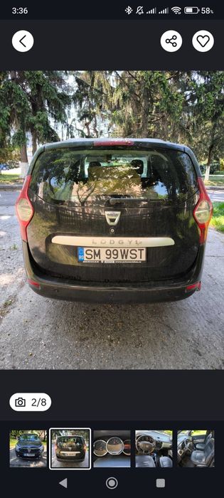 Vand dacia lodgy 5 locuri 1.2 cp 115