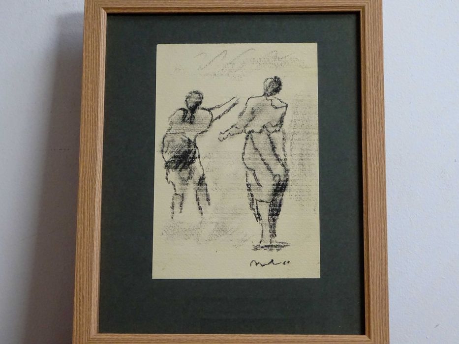 Corneliu Baba, ’Taranci’ | Tablou vechi, carbune pe hartie