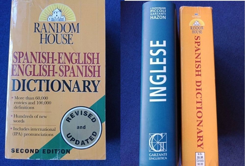 Речници немски, гръцки, испански, италиански, английски