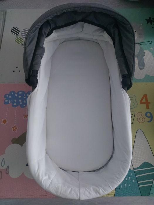 Cărucior Krausman Nexxo Grey 3 în 1 - Testat ADAC + Husă Scoică Auto