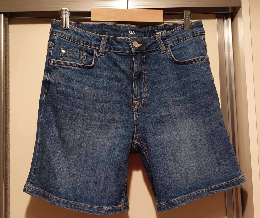 Pantaloni scurti jeans C&A albastru, mar 42 (EUR) / L