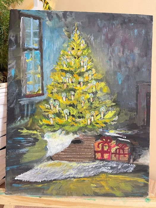 Ръчно рисувана картина „Нощ преди чудото”