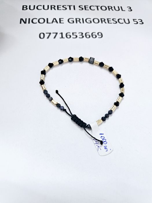 Vand bratara cu bilute din aur 14 k cod 816