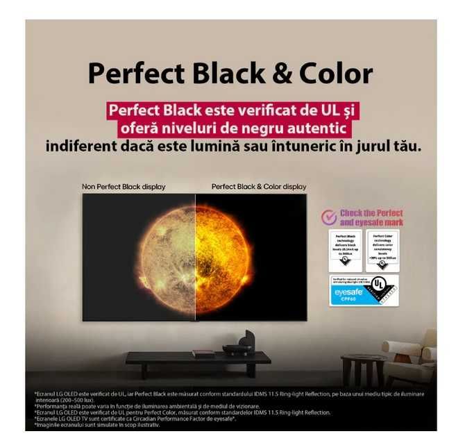 Televizor LG OLED evo 48C52LA, 121 cm, Smart, 4K Ultra HD, 100 Hz, Clasa G (Model 2025)