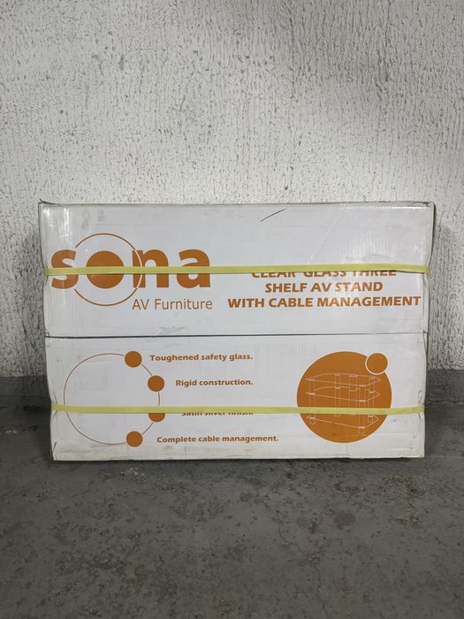 Стеклянная тумба под телевизор “SONA”