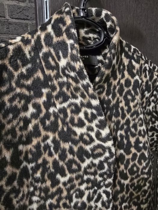 Palton midi animal print