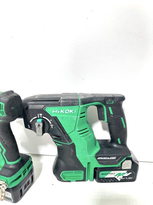Set profesional HiKOKI 18V Brushless - Bormasina, Masina de insurubat cu impact, Ciocan rotopercutor + 2 acumulatori 5.0Ah