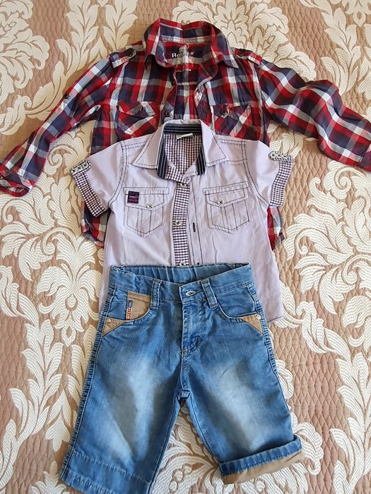 Лот от летни дрехи за момче,като нови,3 години,98 см, къси гащи, ризи