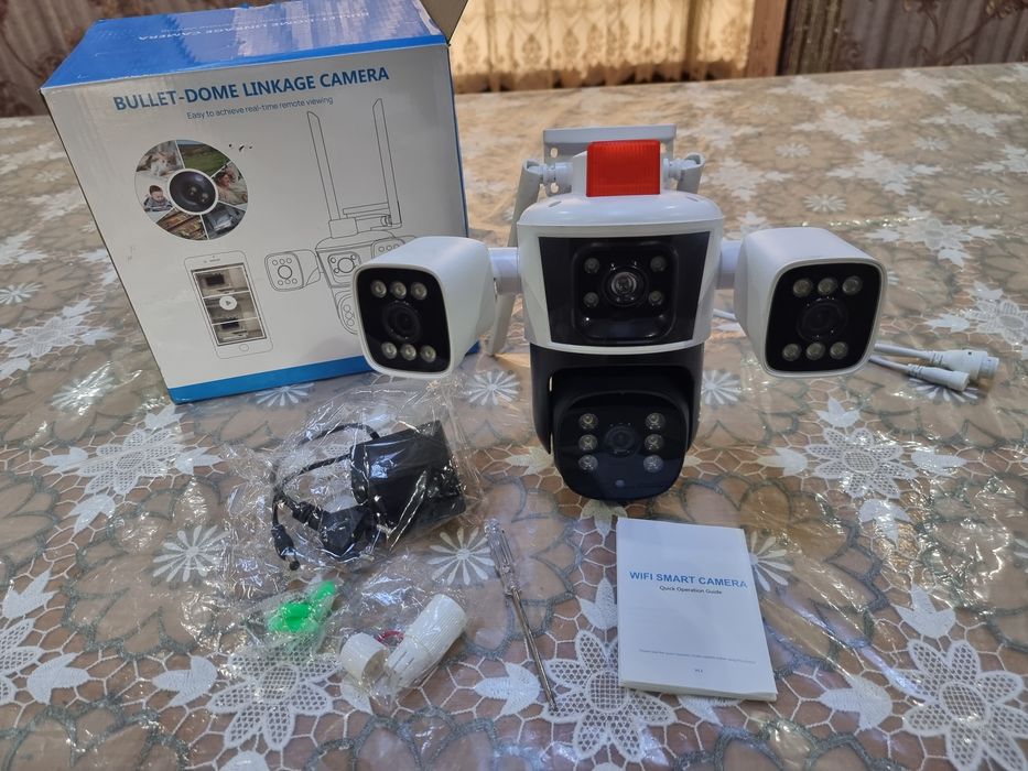 3 ko'zlik Wi fi. Kuzatuv kamerasi