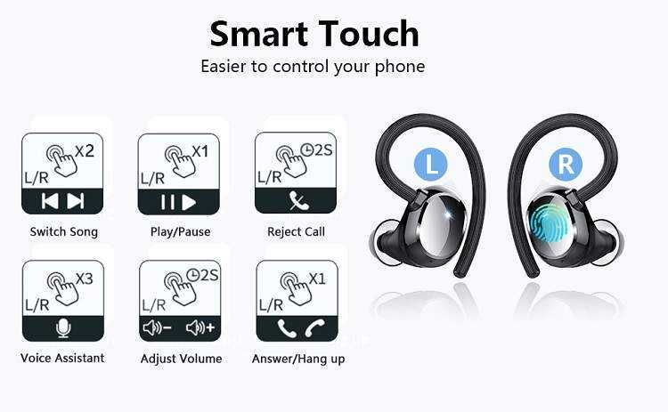 Casti audio bluetooth wireless TOPVIA®, Bluetooth 5.3, Compatibil Android&IOS, Power Bank 2600mAh