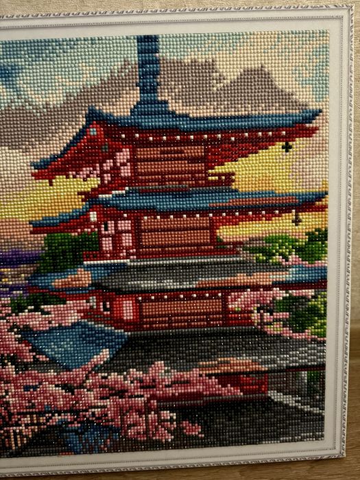 Pictură cu diamante: Pogoda în Tokio- Goblen realizat manual