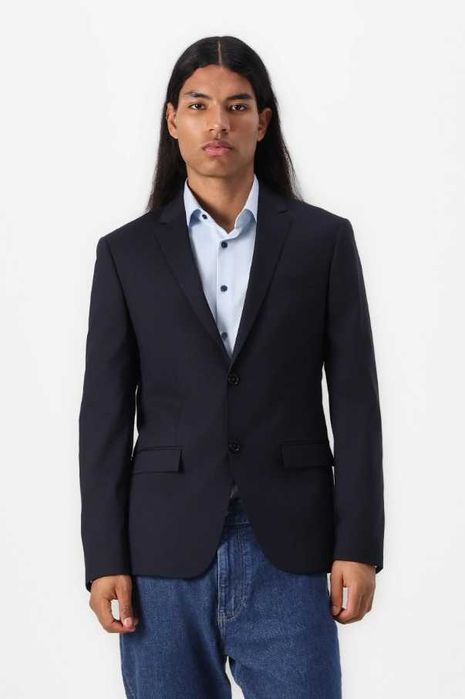 Sacou blazer 48 M slim premium Calvin Klein lana virgina navy