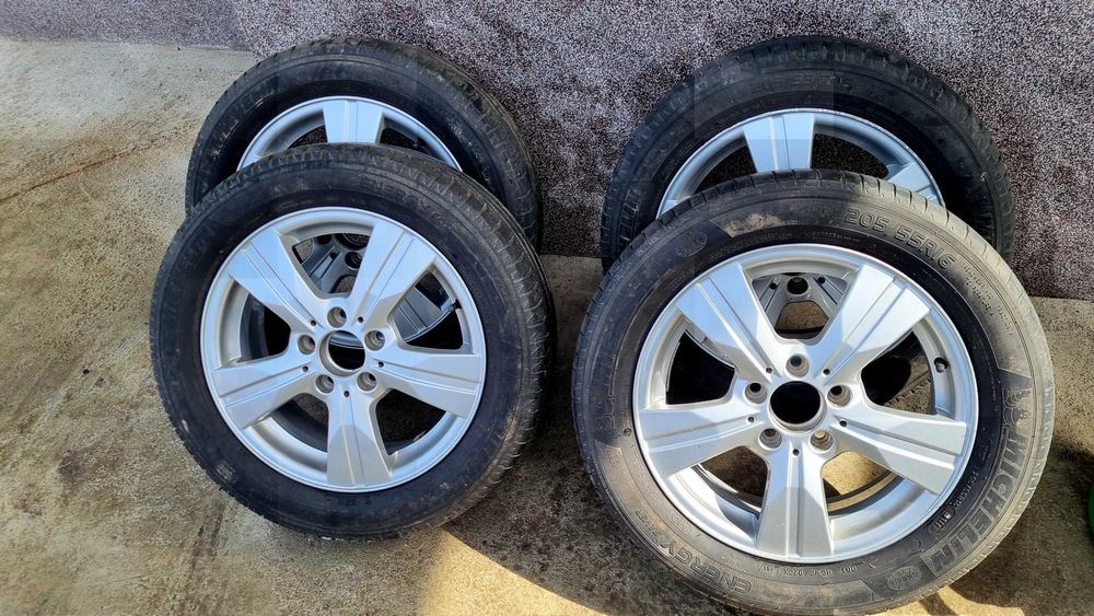 Roți aluminiu si cauciucuri michelin 205,,55, 16