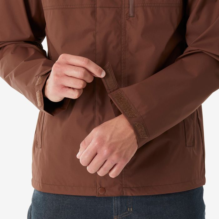 Geacă impermeabilă drumeție Nh500 maro - produs resigilat Decathlon