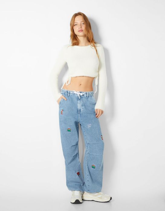 Blugi Parachute Bershka