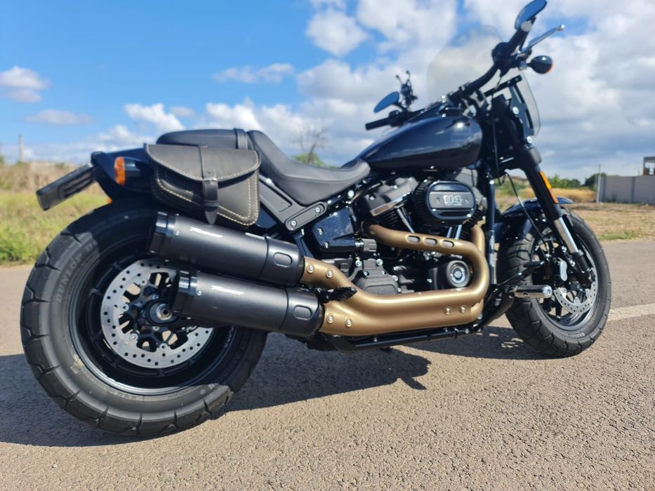 Harley Davidson Fat Bob 114 power cruiser.