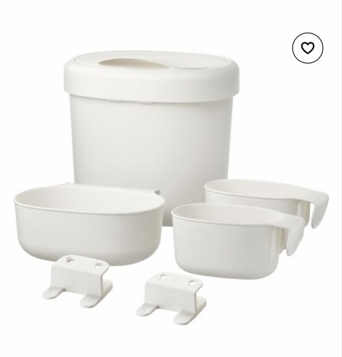 Маса за повиване IKEA + повивалник, кош и постелка
