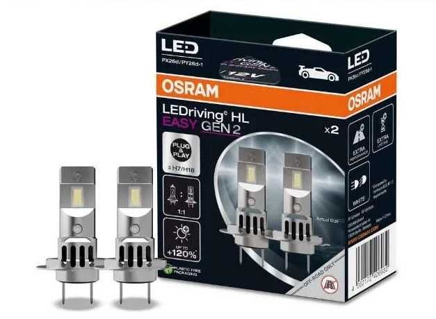 Авто LED крушки OSRAM LEDriving HL EASY GEN2 H1/H3/H4/H7/H8/H9/H10/H11/H15/H16/H18/H19/HB3/HB4/HIR1/HIR2-12V-6500K