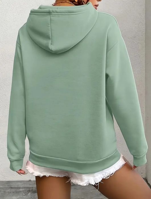 Нов дамски суичър размер М цвят матча