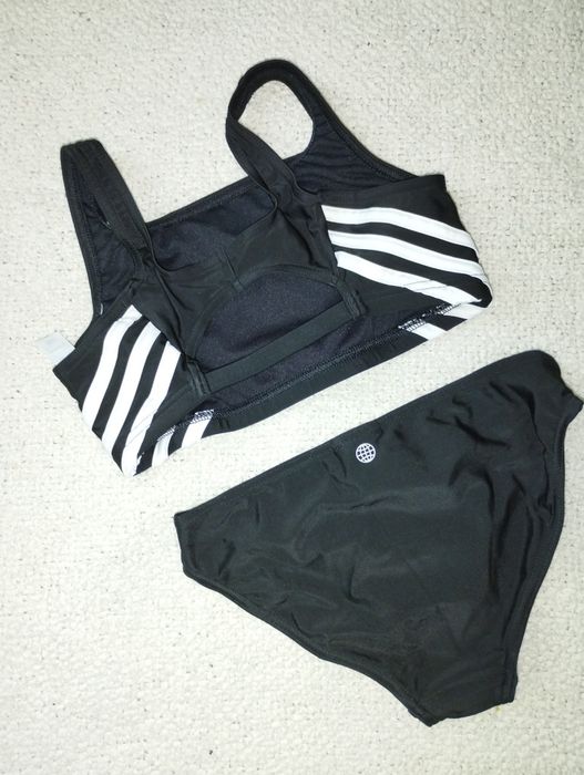 Бански 2 части за момиче Adidas е.140, черен