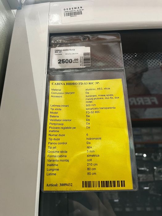 Cabina dus 80x80 cu hidromasaj marca kadda(produs nou)