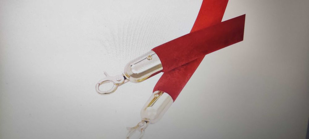 Комплект ВИП преграда, 3 части, неръждаема стомана, златист