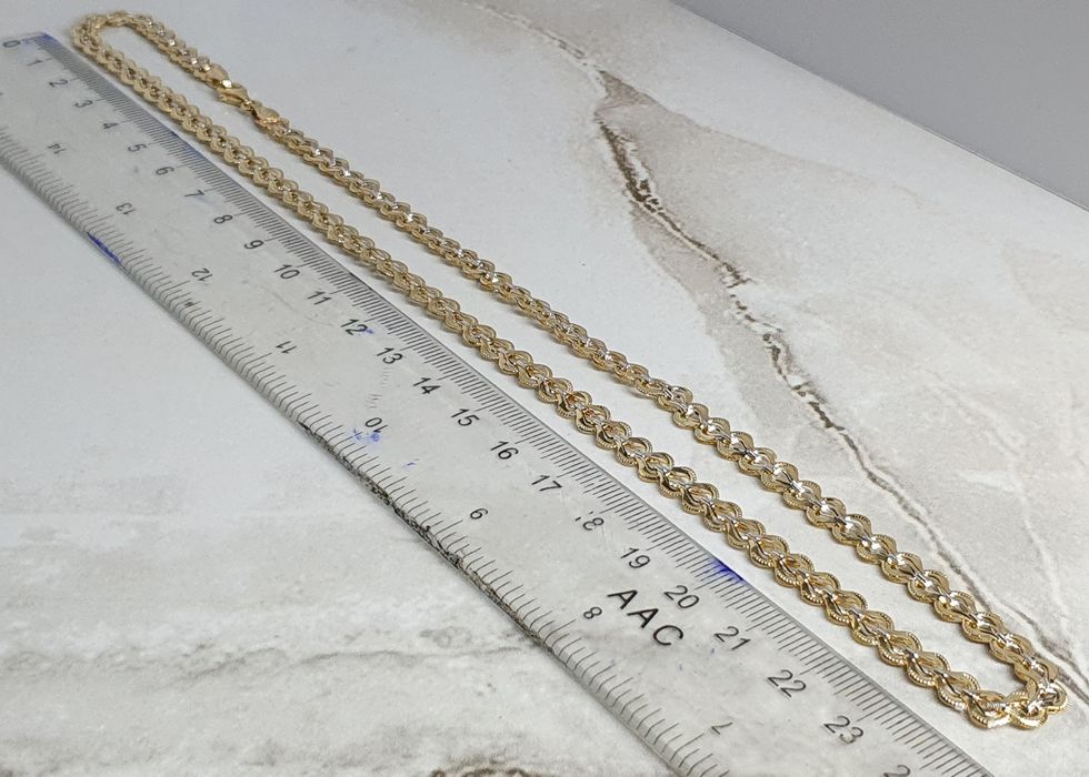 Lanț din aur de 14K model deosebit – lungime 50 cm – gramaj 7,65 g