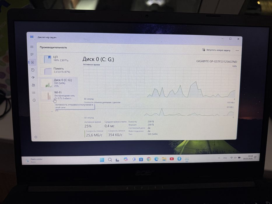 Ноутбук acer aspire 15,6”