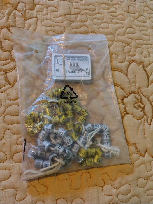 Vând inele porumbei cele 2024 nu am taloane iar și 2025 cu talon