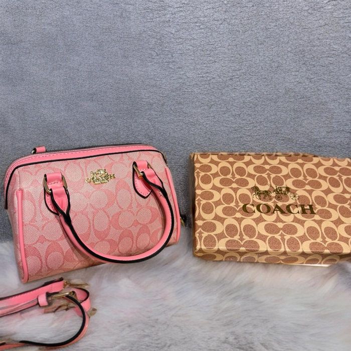 Geanta Coach Pink/Roz Full Box//Premium