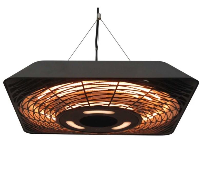 Таванен нагревател с  5 режима  с дистанционно ,LED светлина . Черен