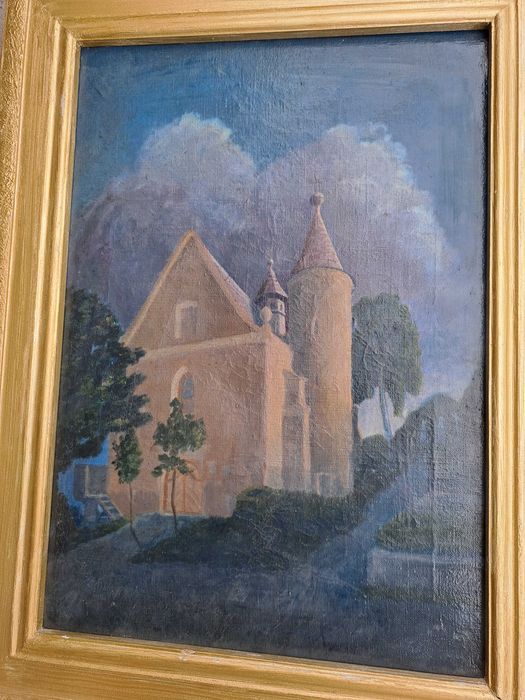 tablou vechi pictura pe panza 70/53 cm