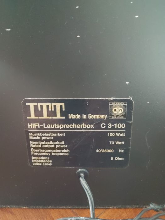 Vând boxe ITT model C 3-100