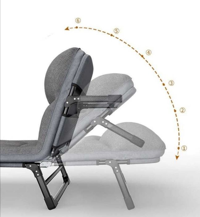 Походно легло сгъваемо за Къмпинг, Тип шезлонг с 4 крака