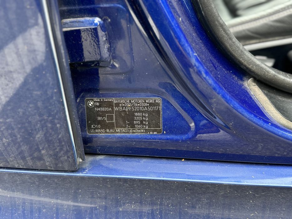 Motor N43 B20A BMW seria 3 E90 2.0 benzina euro 5 318i 320i