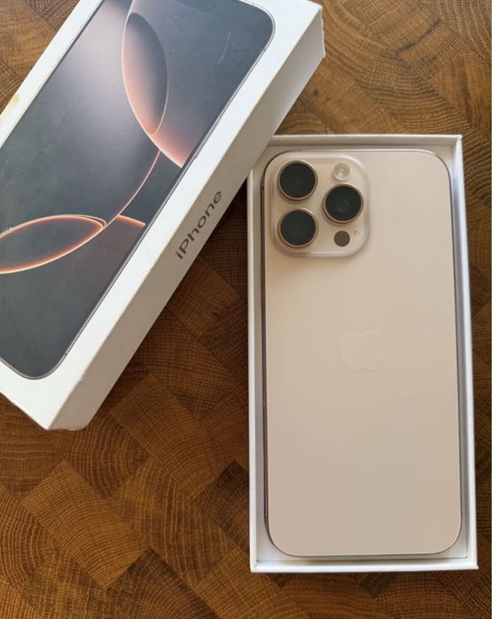 Iphone 16 pro max 256 gb Desert Titanium Nou 23 Cicluri de incarcare Baterie 100%