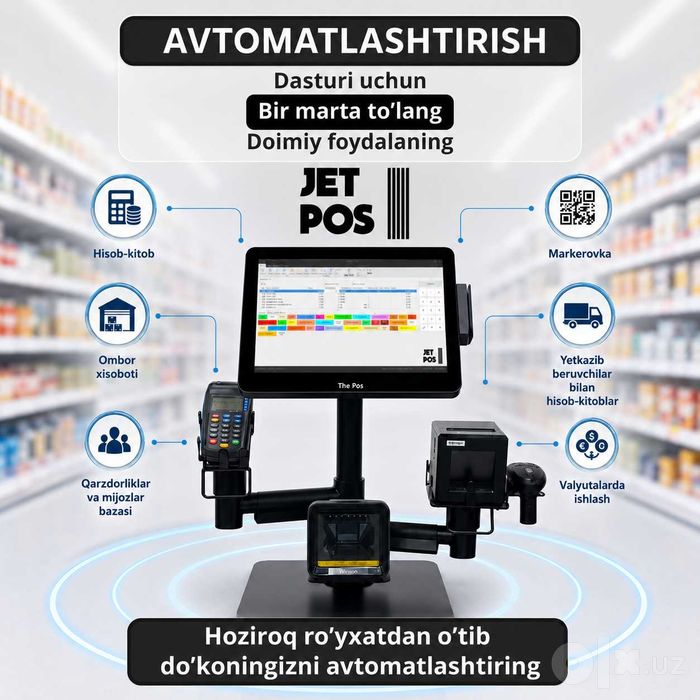 JetPOS Do'konlarni avtomatlashtirish dasturi