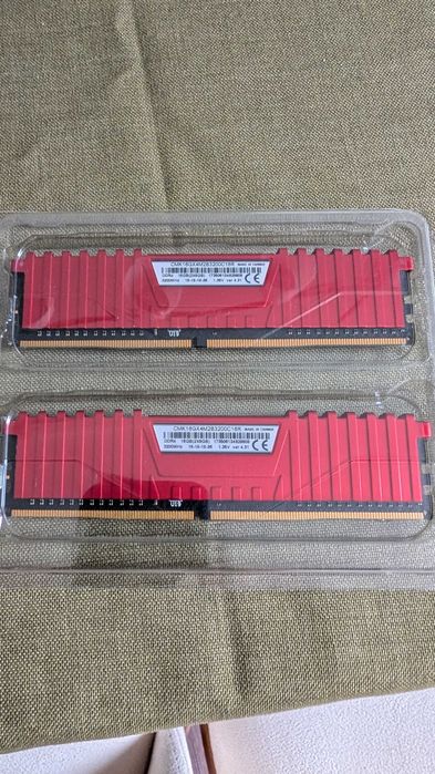 16GB DDR4 3200MHz Corsair Vengeance LPX (2x8GB) / РАМ Памет за Компютър / Бърза RAM за Ъпгрейд и Гейминг / Dual Channel