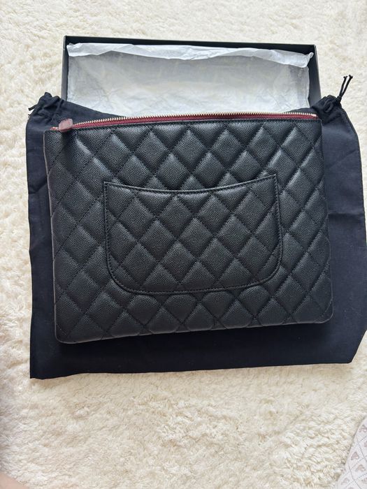 Клатч Chanel черный на золоте