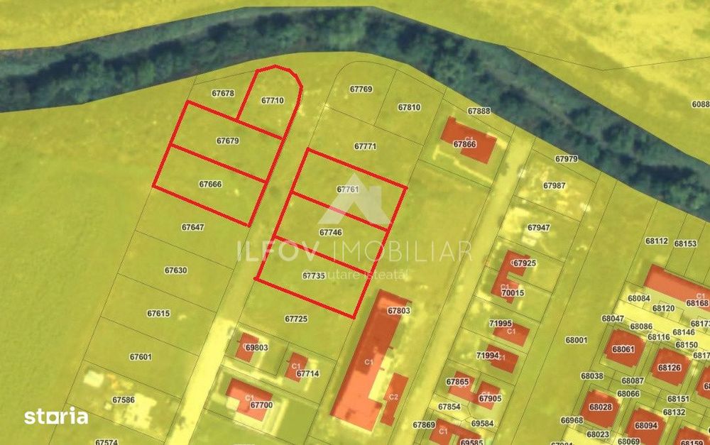 Lot teren casa Tunari 743mp