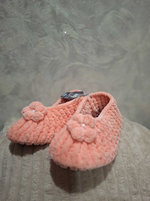 Детски плетени пантофки