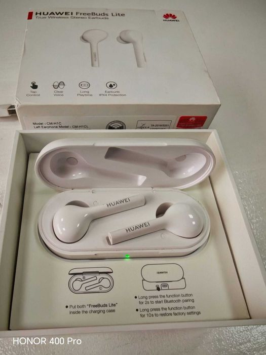 Huawei FreeBuds Lite Bluetooth Handsfree Căști cu Rezistență la Transpirație IPX4, impecabile