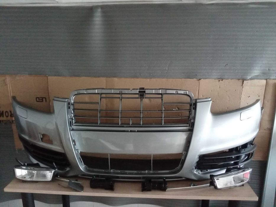 Pachet Bara fata Audi A6 C6 08-2010 LY7Q/LX7W/LY7G Gri cu spalator far