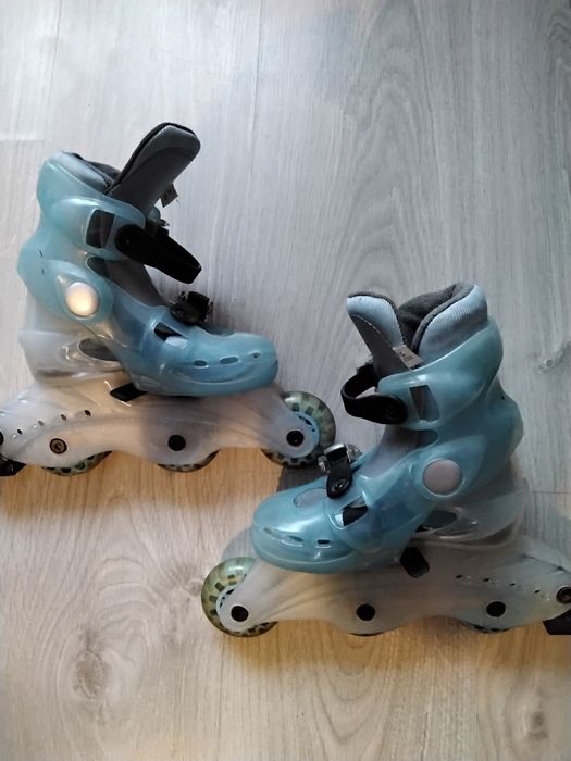 Role skate copii sport ajustabile 27-30 cm cu becuri