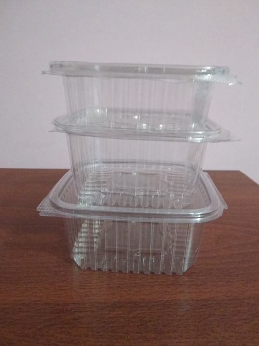 Одноразовая посуда квадратная для салатов, молочных и выпечек