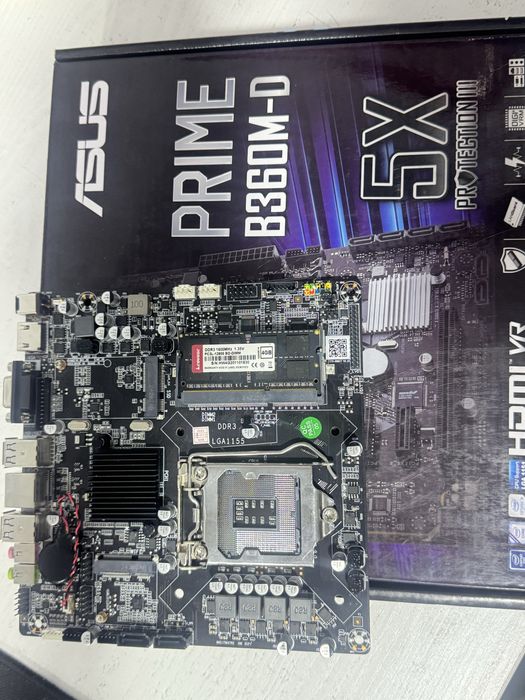 Asus PRIME B360M-D platasi holati ideal koropka 4 GB rami ham bor……..