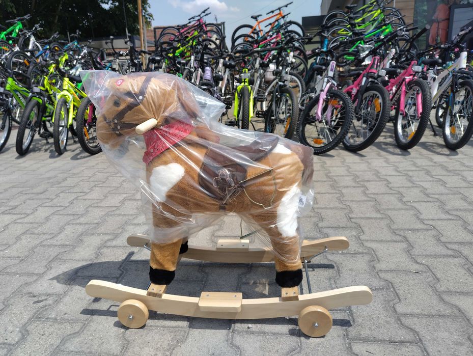 MONI Детска люлка кон със звук и колела Thunder