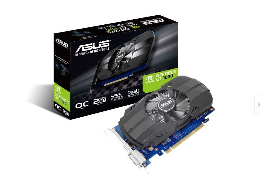 Placa video ASUS GeForce GT1030 O2G, 2GB GDDR5, 64-bit